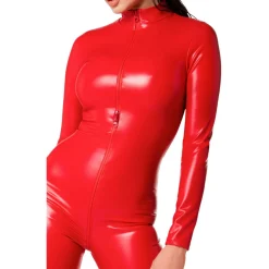 Noir Handmade – Orgia Powerwetlook Overall – Rood