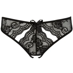 NO:XQSE - Open Kruis Kanten Slip - Zwart