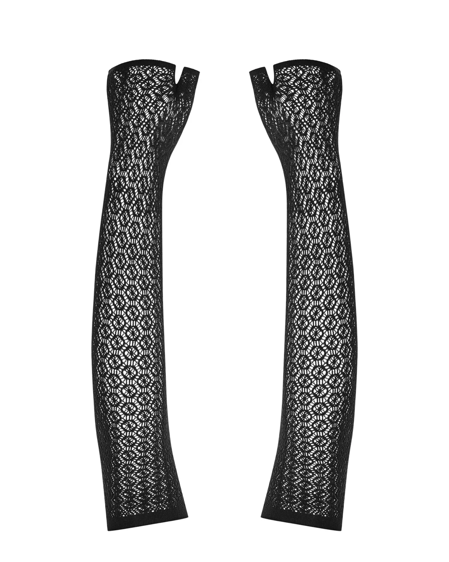 Obsessive - A772 Kanten Handschoenen - Zwart