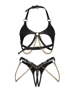 Obsessive - Anyya 2-delige Open Set - Zwart