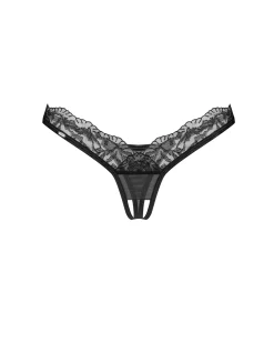 Obsessive - Arrowel String Met Open Kruisje - Zwart