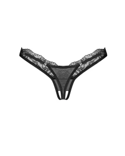 Obsessive - Arrowel String Met Open Kruisje - Zwart