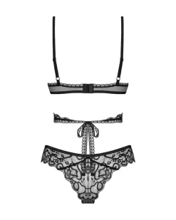 Obsessive - Blomentis Tweedelige Set - Zwart