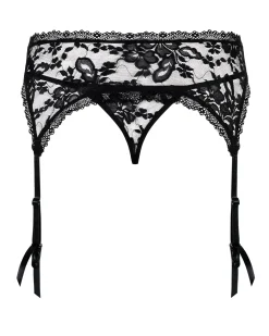 Obsessive - Catia Jarretelgordel & String - Zwart