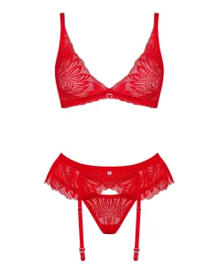 Obsessive - Chilisa Driedelige Set - Rood