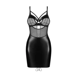 Obsessive – Dominna Chemise & Thong – Zwart