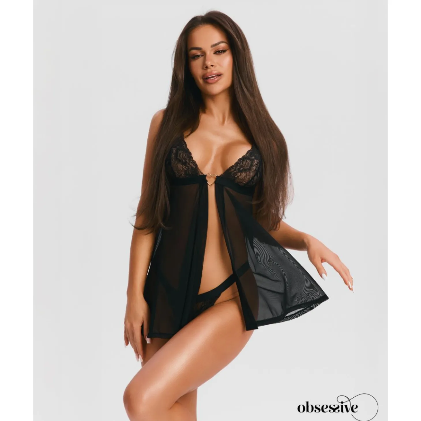 Obsessive - Elianes Babydoll - Zwart