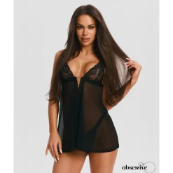 Obsessive - Elianes Babydoll - Zwart