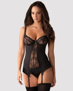 Obsessive - Heartina Jarretel Korset Set