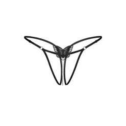 Obsessive - Isseme String Open Kruis - Zwart