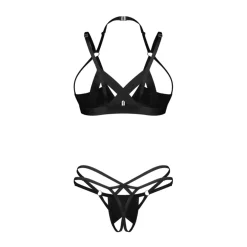 Obsessive – Keira Lise 2-Delige Open Set – Zwart