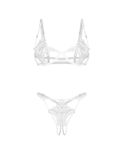Obsessive - Luise Sublim 2-delige Open Set - Wit