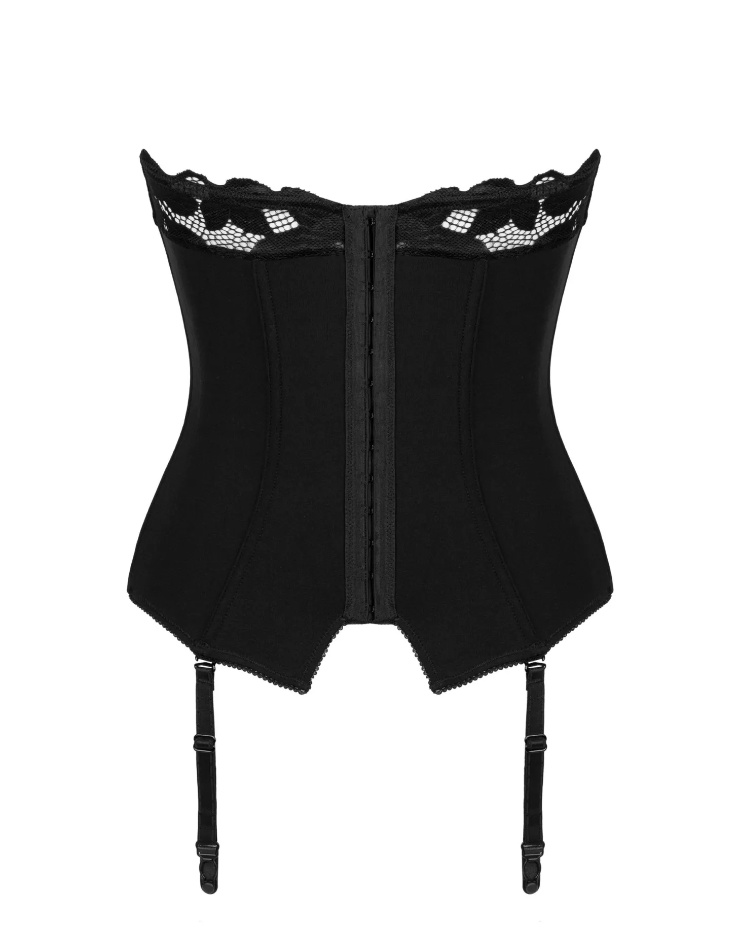 Obsessive - Luxe Jarretel-korset Editya - zwart