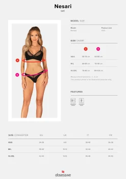 Obsessive - Nesari Tweedelige Set - Zwart