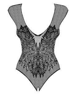 Obsessive - Netstof Body Met Open Kruisje