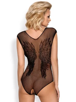 Obsessive - Netstof Body Met Open Kruisje