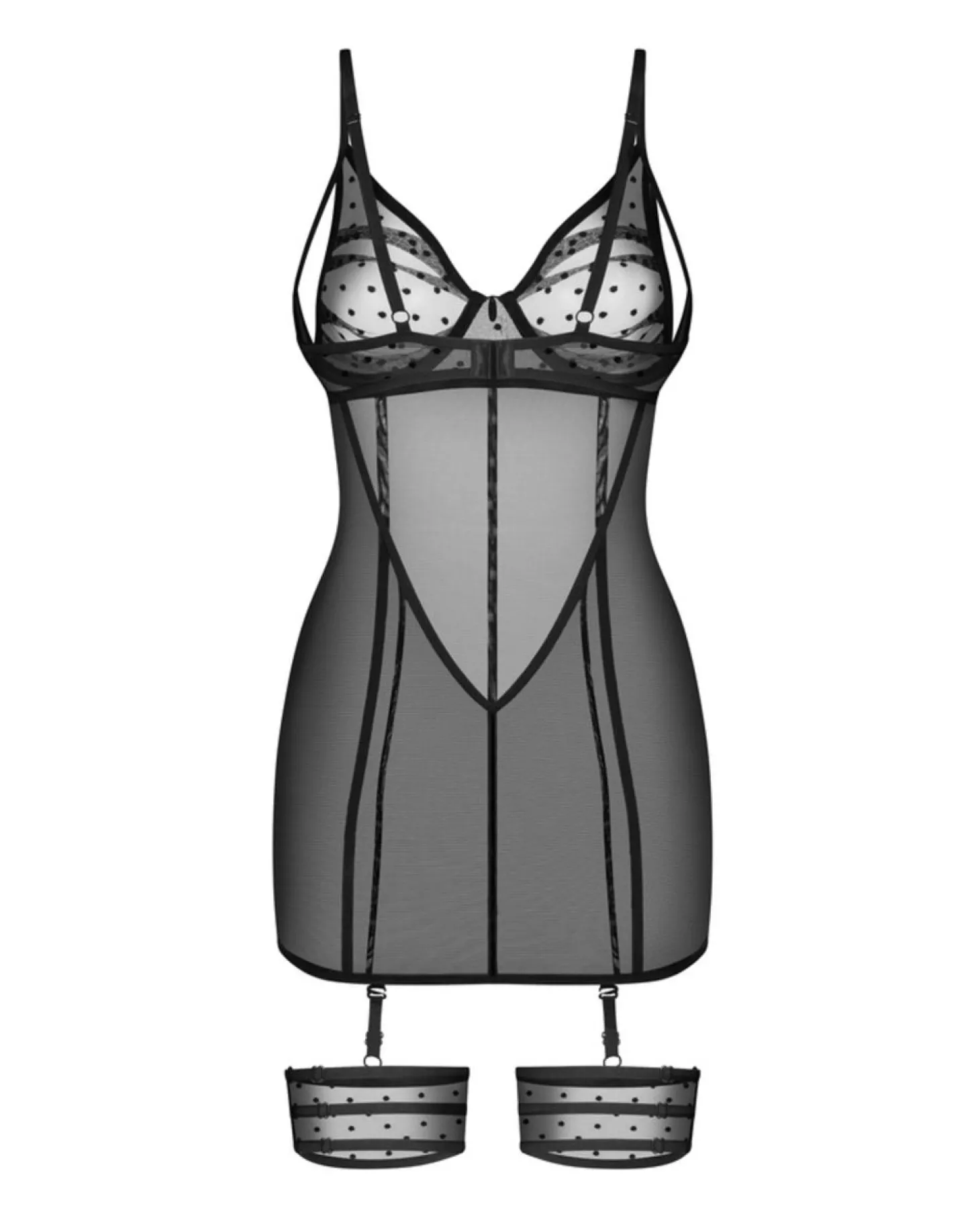 Obsessive - Nuites Chemise - Zwart