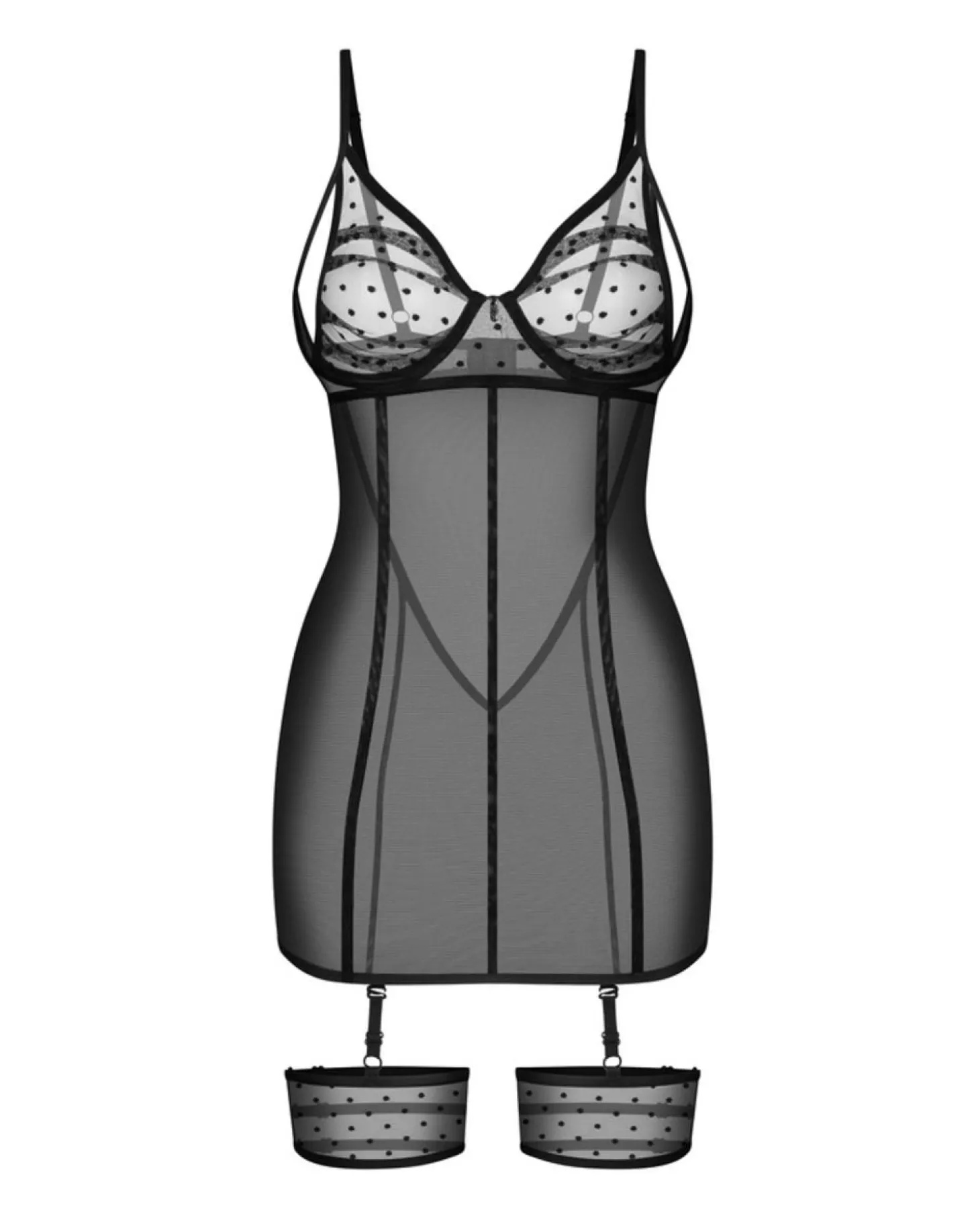 Obsessive - Nuites Chemise - Zwart