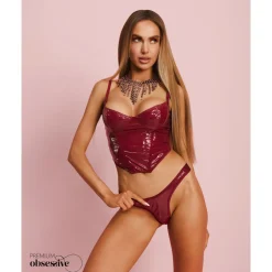 Obsessive - Redya Corset en String - Rood