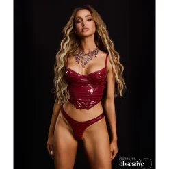 Obsessive - Redya Corset en String - Rood