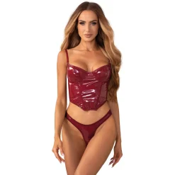 Obsessive - Redya Corset en String - Rood