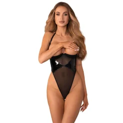 Obsessive - Rolleya Body met open kruis - Zwart
