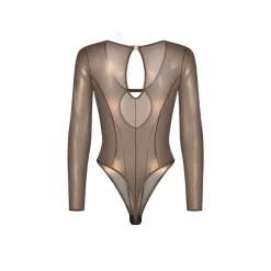 Obsessive – Soranna Long-Sleeved Crotchless Teddy – Brown