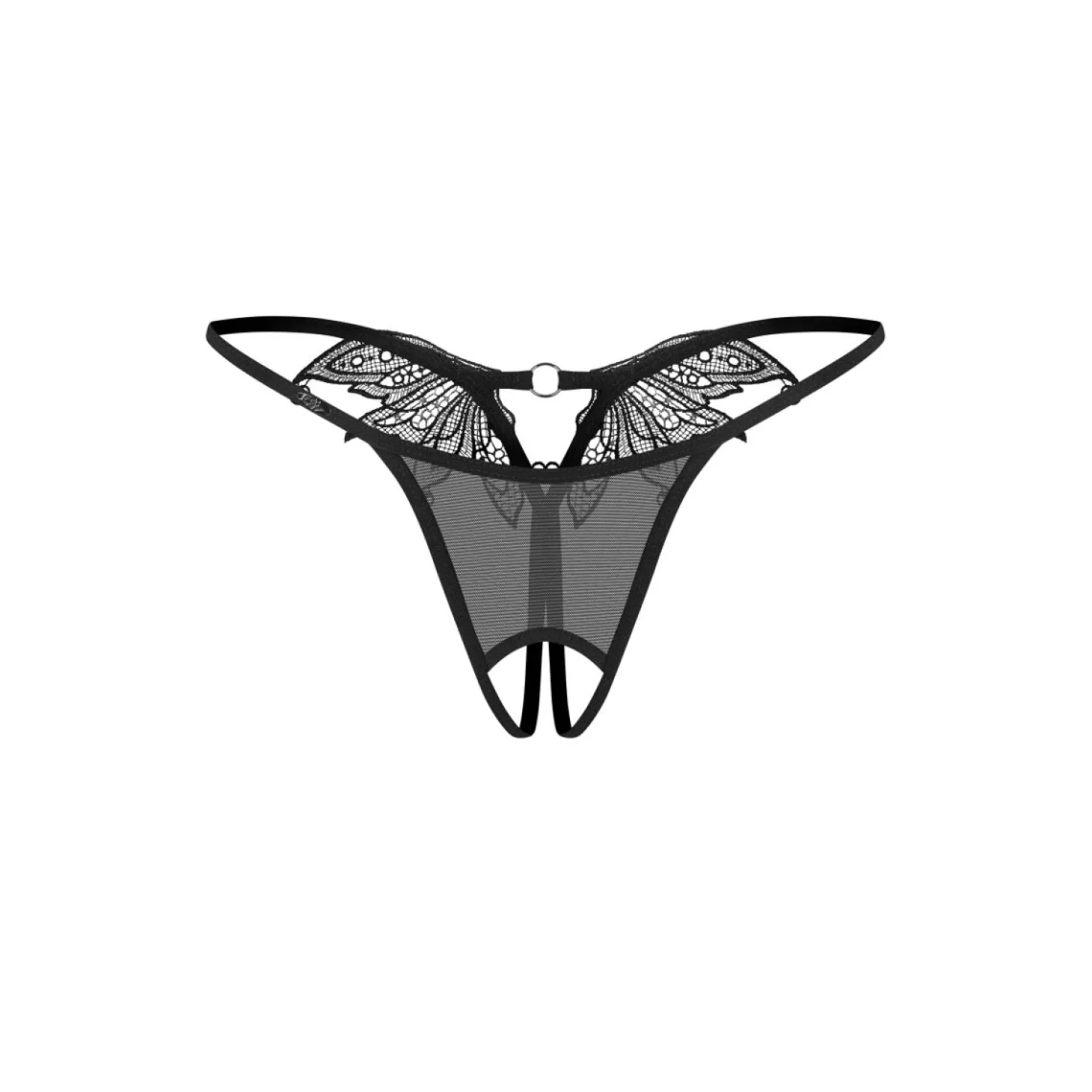 Obsessive - Zaliya String Open Kruis - Zwart