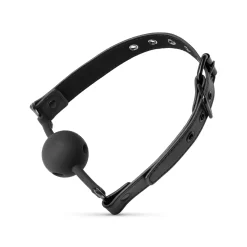 Open Siliconen Ball Gag - Zwart
