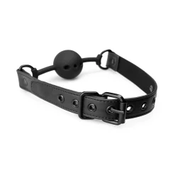 Open Siliconen Ball Gag - Zwart