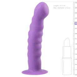 Paarse Siliconen Dildo Met Zuignap - 14 cm