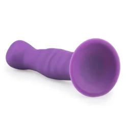 Paarse Siliconen Dildo Met Zuignap - 14 cm