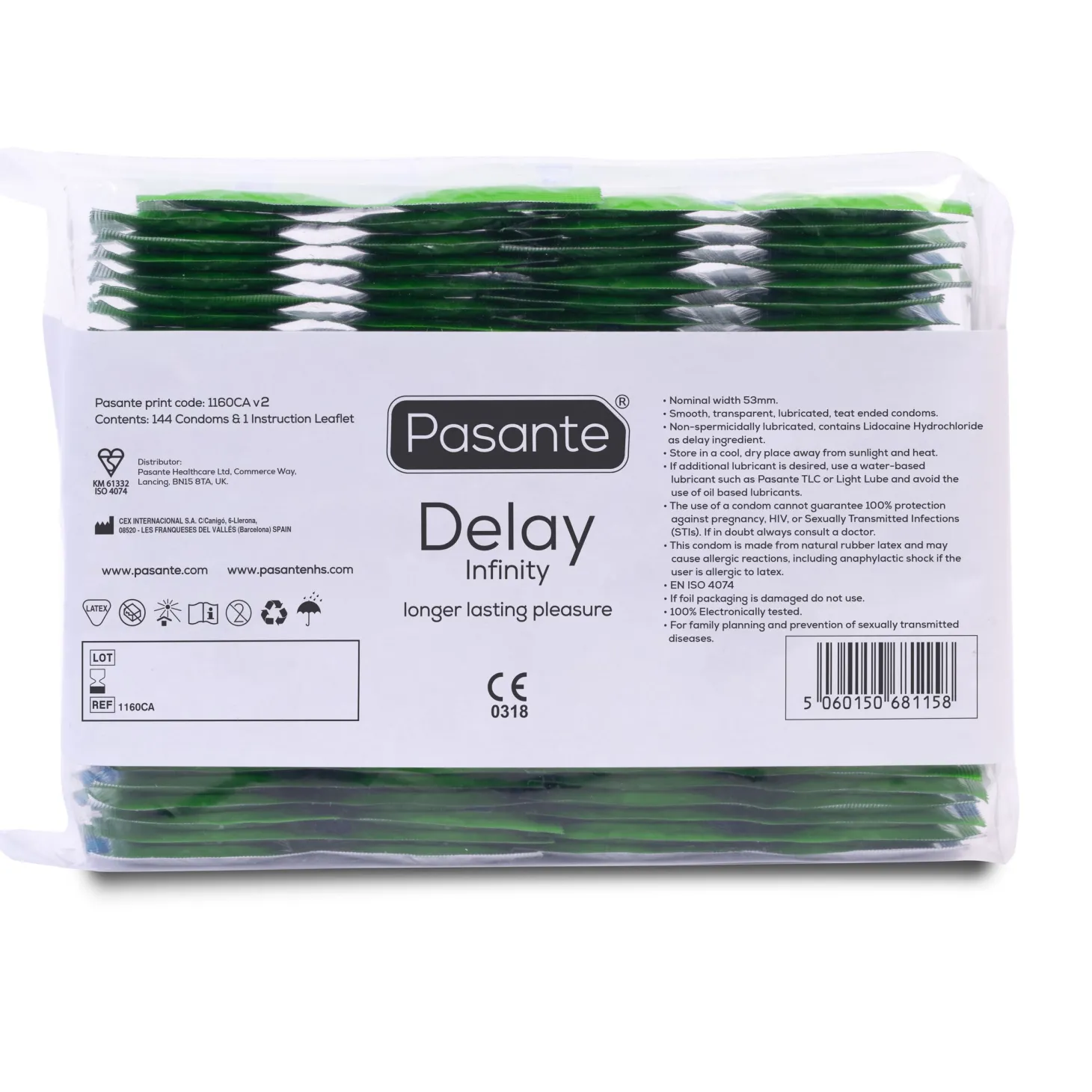 Pasante Delay Condooms - 144 stuks