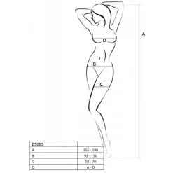 Passion - BS085 Catsuit - Wit