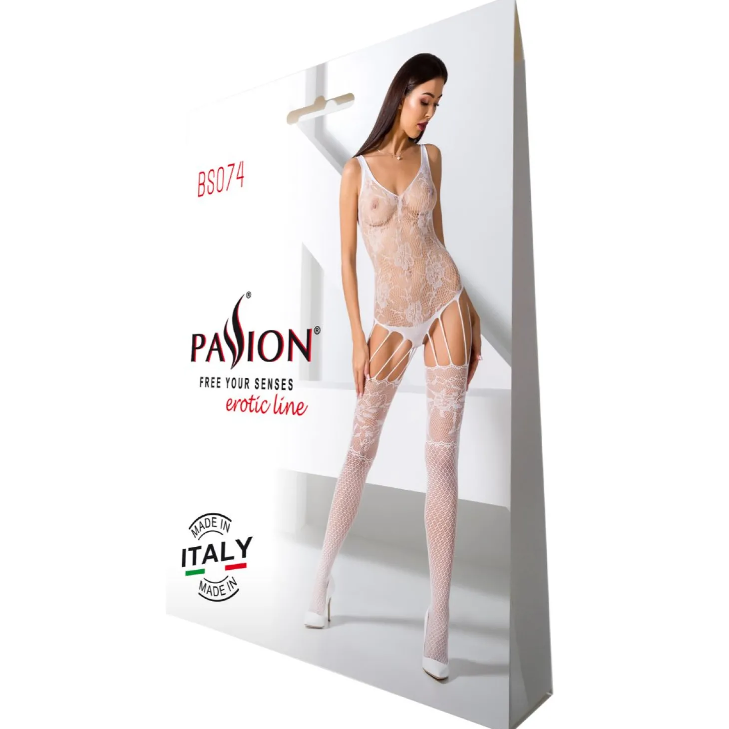 Passion - BS074 Catsuit - Wit