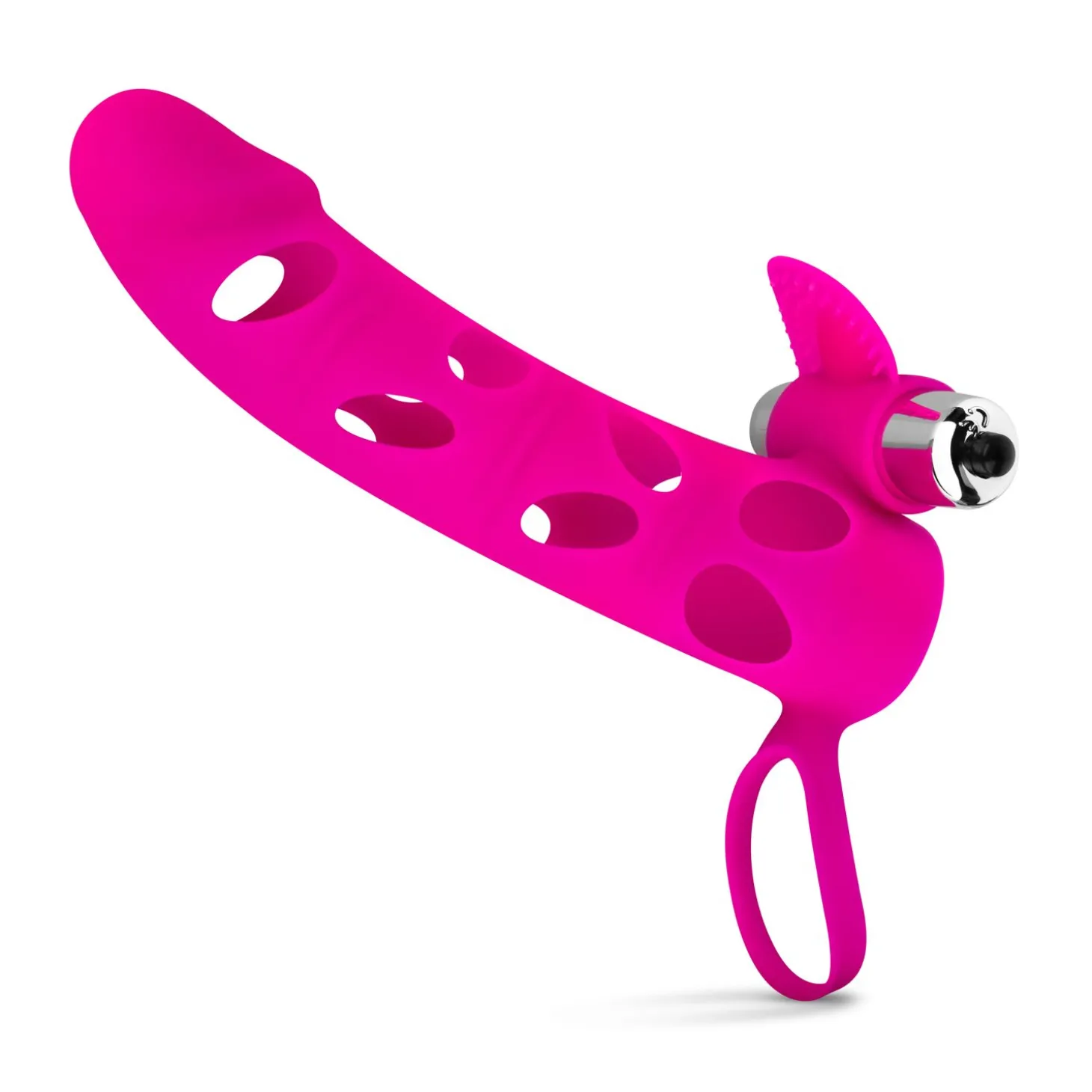 Penis Sleeve Met Bullet Vibrator - Roze