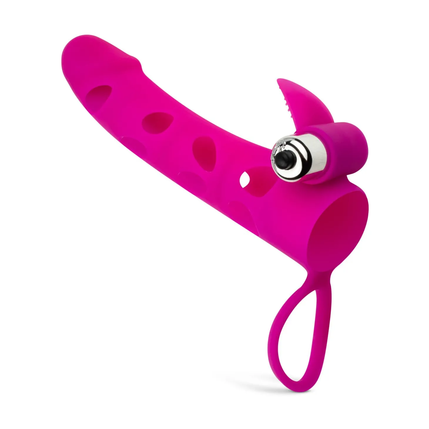 Penis Sleeve Met Bullet Vibrator - Roze