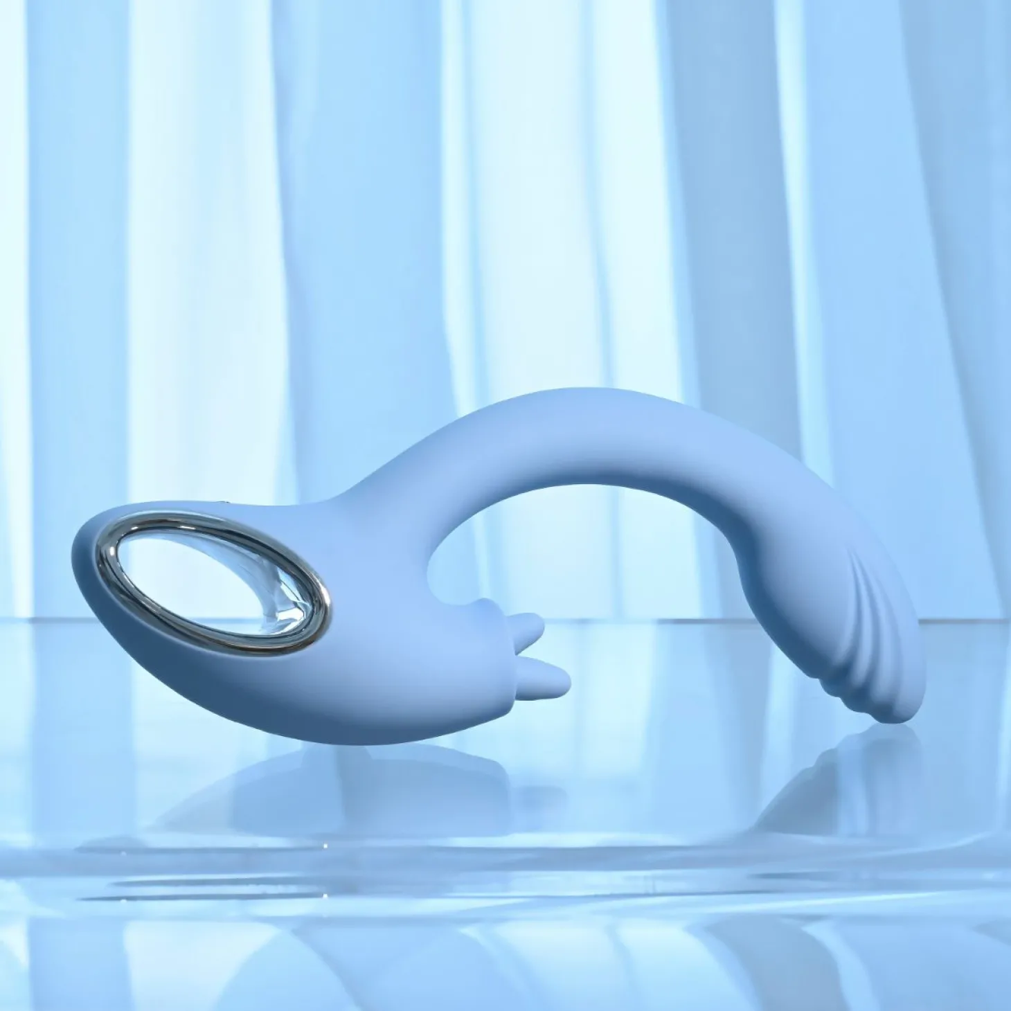 Playboy - Sapphire Dual Vibrator - Sky Blue
