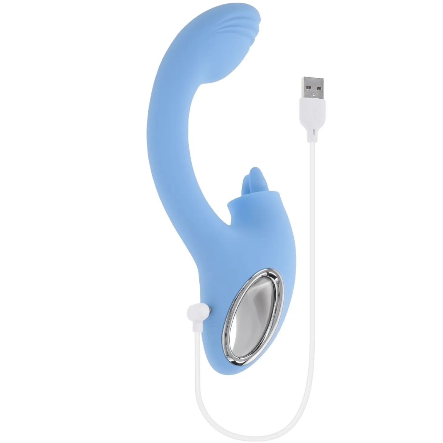 Playboy - Sapphire Dual Vibrator - Sky Blue
