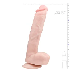 Realistische Dildo Met Balzak- 26,5 cm