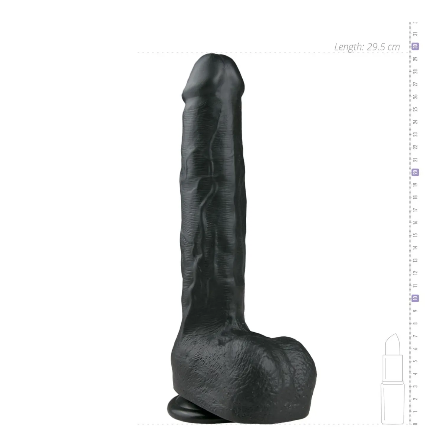 Realistische Dildo Met Balzak - 29,5 cm
