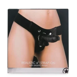 Realistische dildo met strap-on harnas, 15 cm