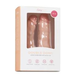 Realistische Dubbele Dildo Met Zuignap - 18 cm
