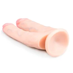 Realistische Dubbele Dildo Met Zuignap - 18 cm