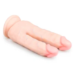 Realistische Dubbele Dildo Met Zuignap - 18 cm
