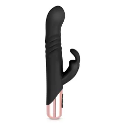 Rosy Gold - Rabbit Vibrator Met Stootfunctie - Zwart