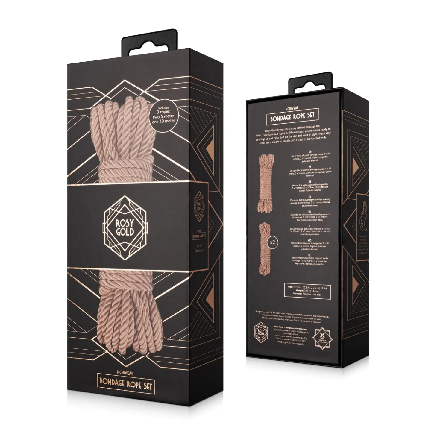 Rosy Gold – Rope Set – Luxe Bondage Touwen
