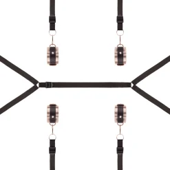 Rosy Gold - Under-Mattress Restraint Set - Zwart