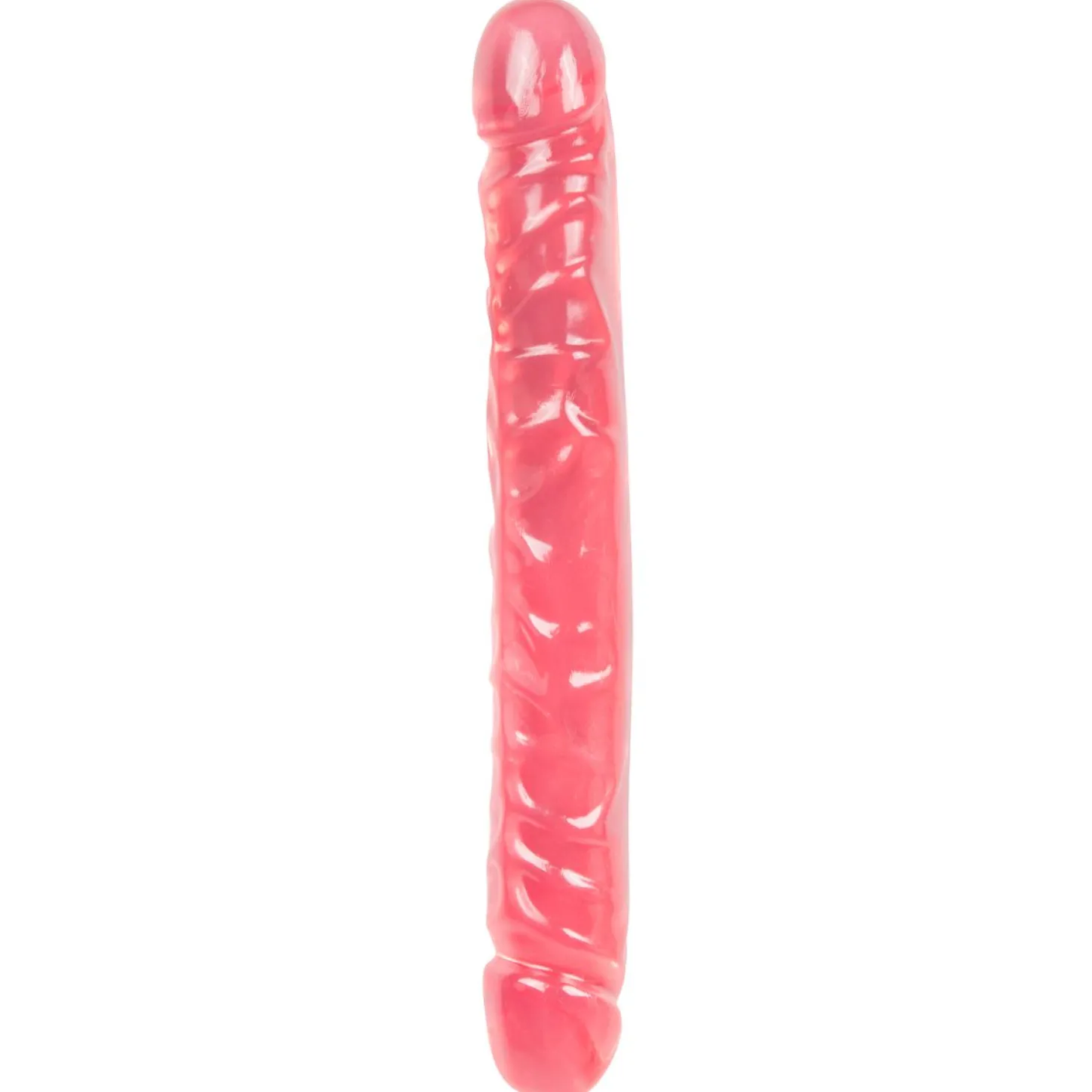 Roze Crystal Jellies dubbele dildo