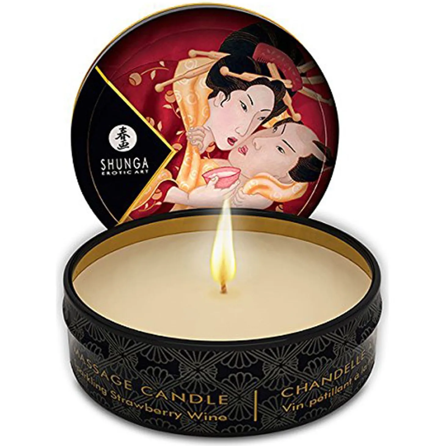 Shunga - Massagekaars Sparkling Strawberry/Romance 30ml